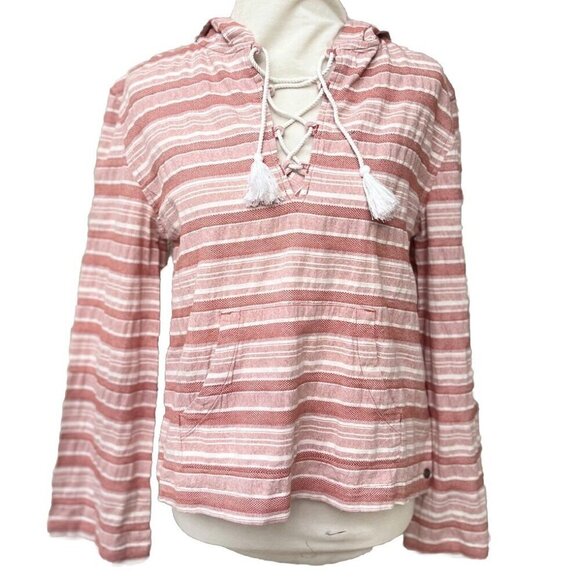 NWT Roxy Paradise Calling Woven Poncho Hoodie Size S - Picture 1 of 10